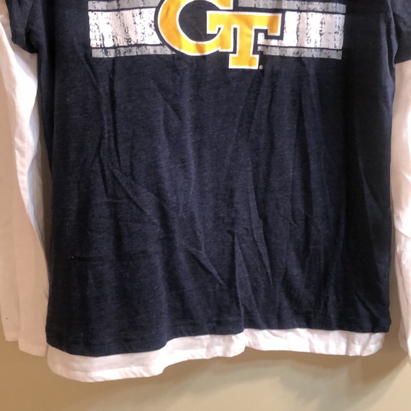 GEORGIA TECH T-shirt. Layered long sleeves. Like new. - Picture 4 of 9